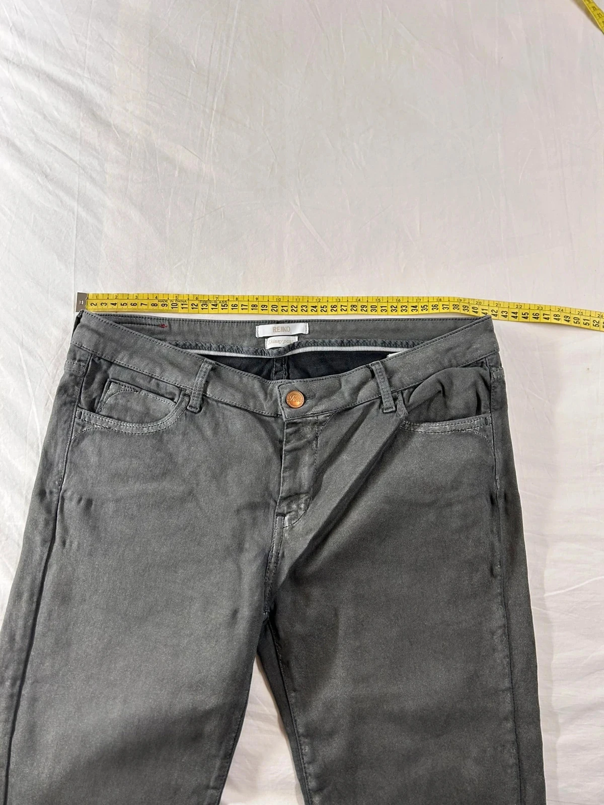 Calça jeans skinny pant reiko cinza vintage – photo 5
